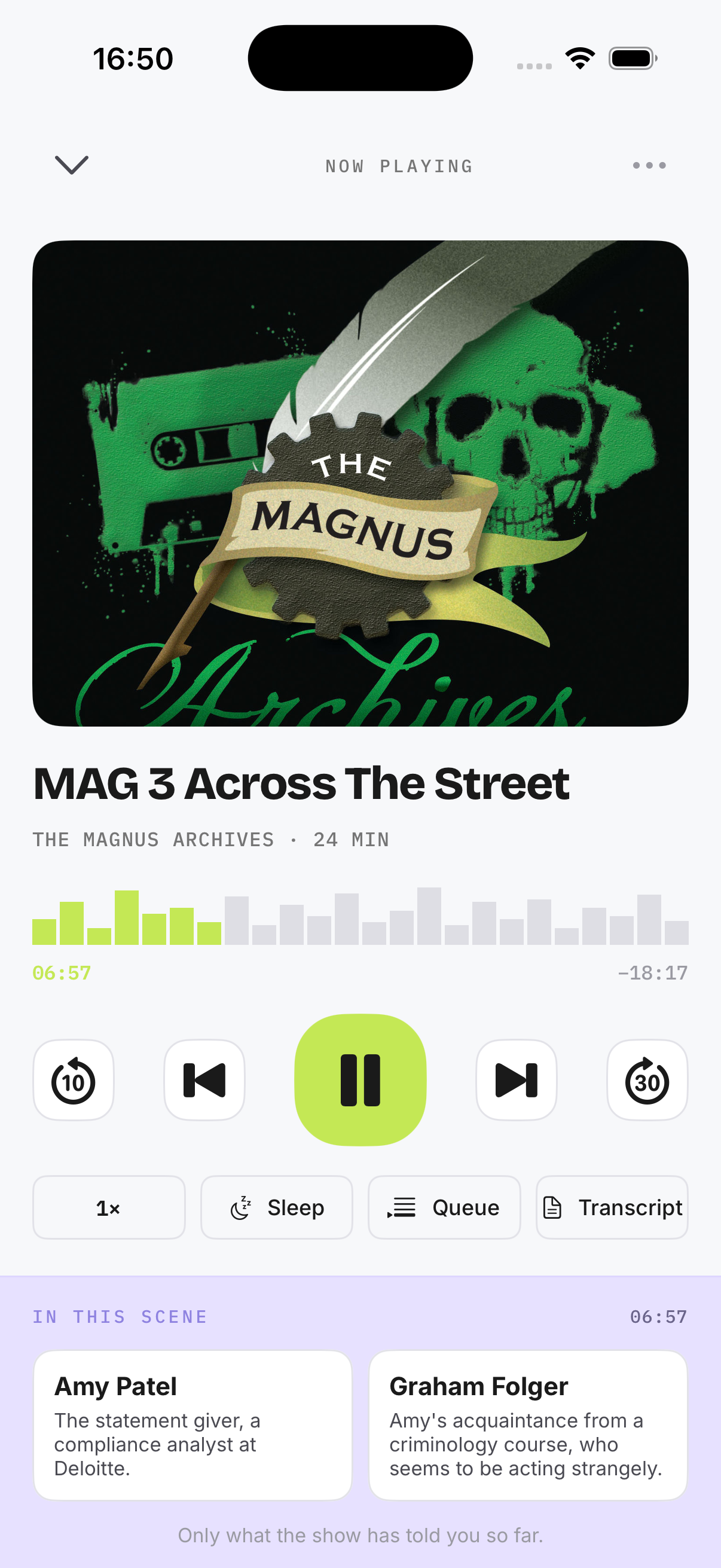 Now Playing screen
