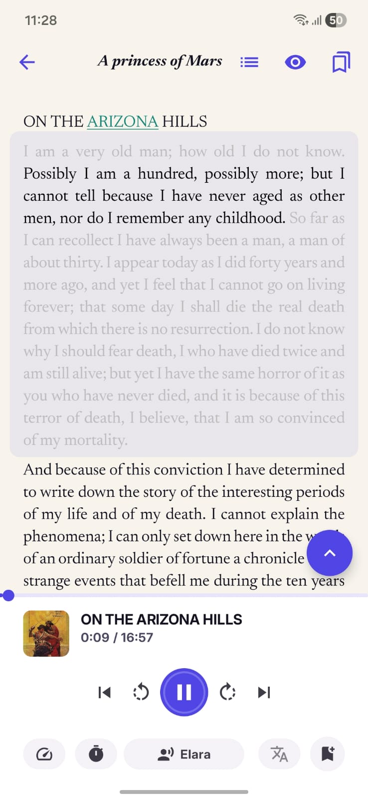 StoryCodex Android reader with audio controls